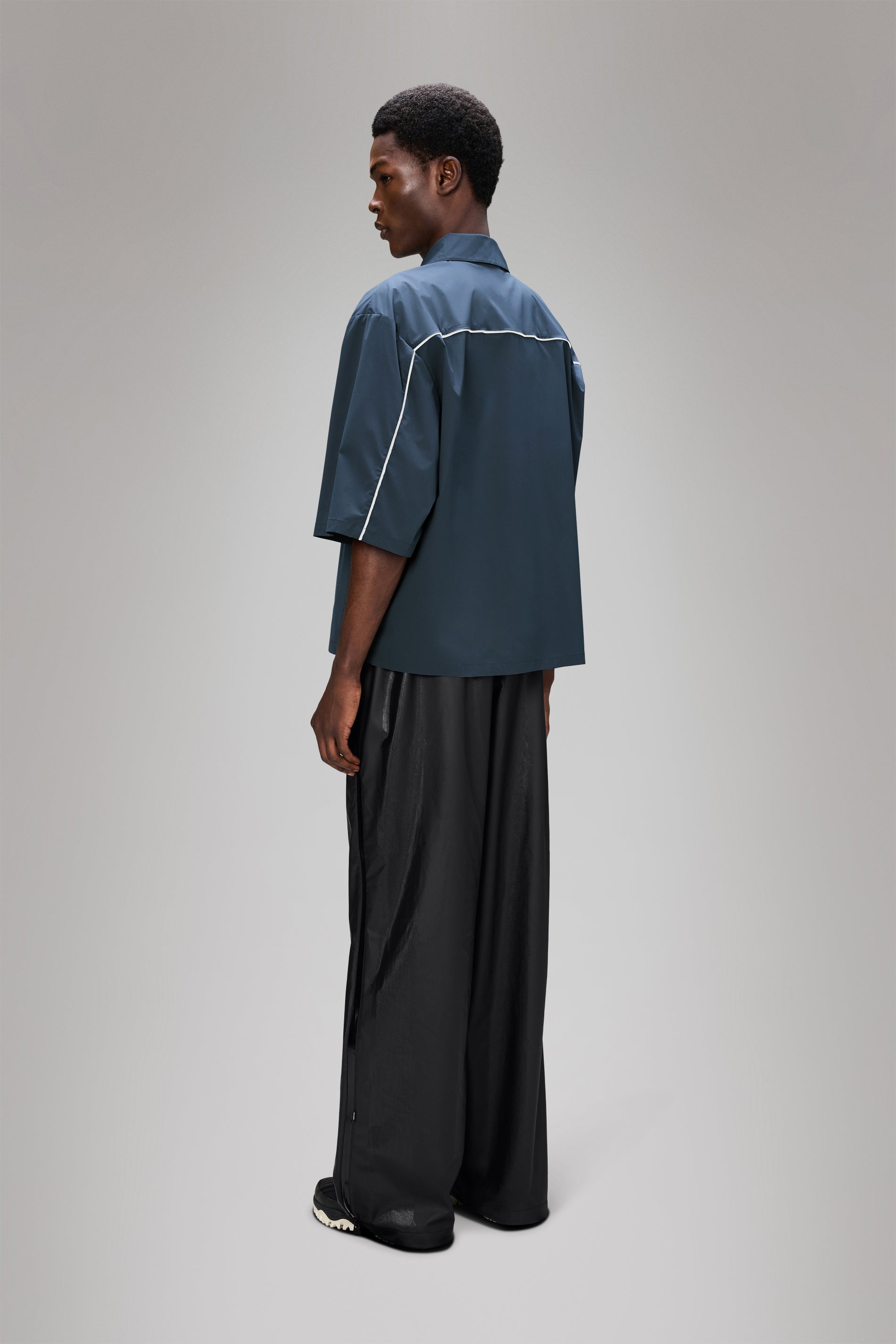 RAINS Rains x Umbro Drill Overshirt Major Blue Short Sleeve