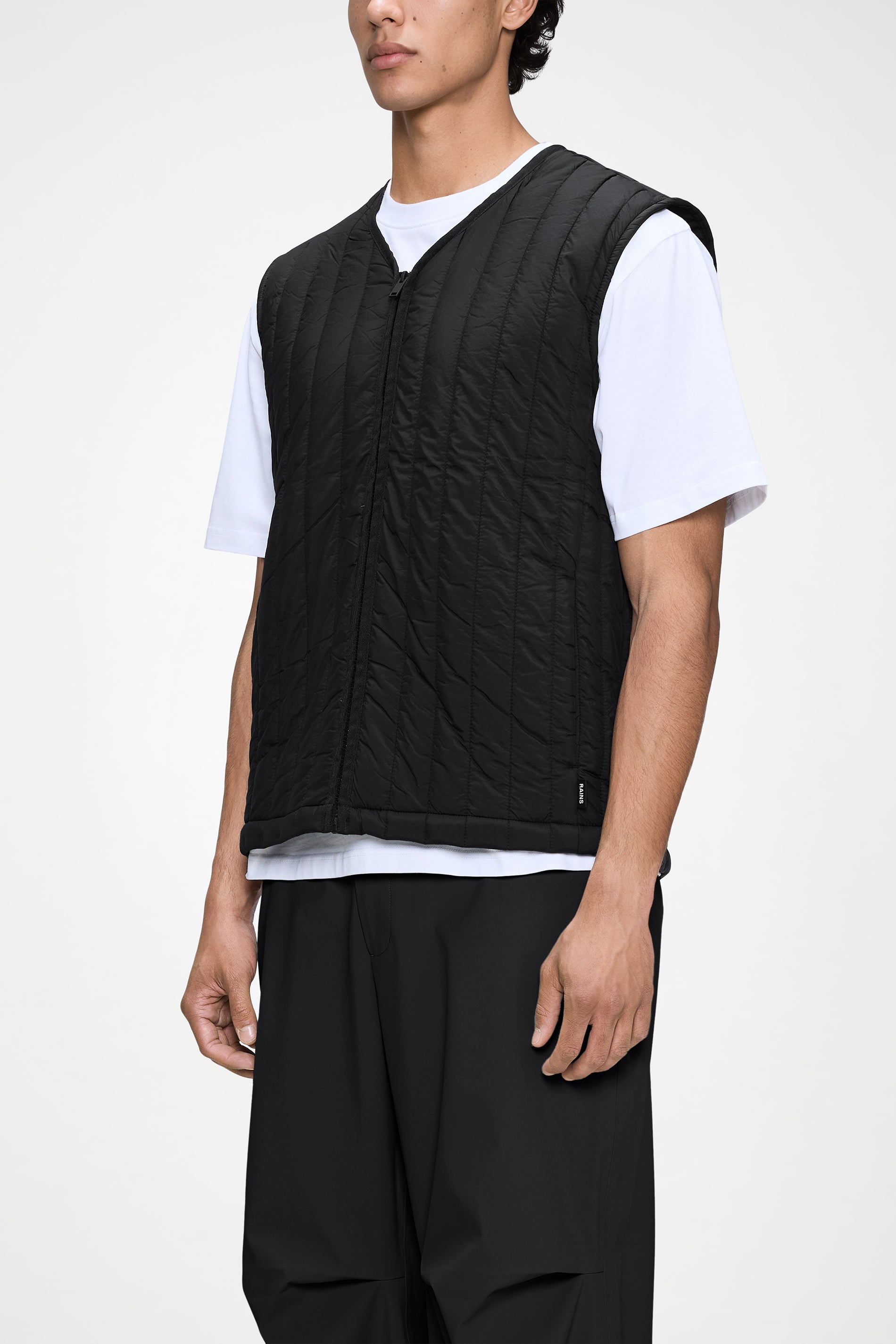 RAINS Banja Liner Vest Black Short Sleeve
