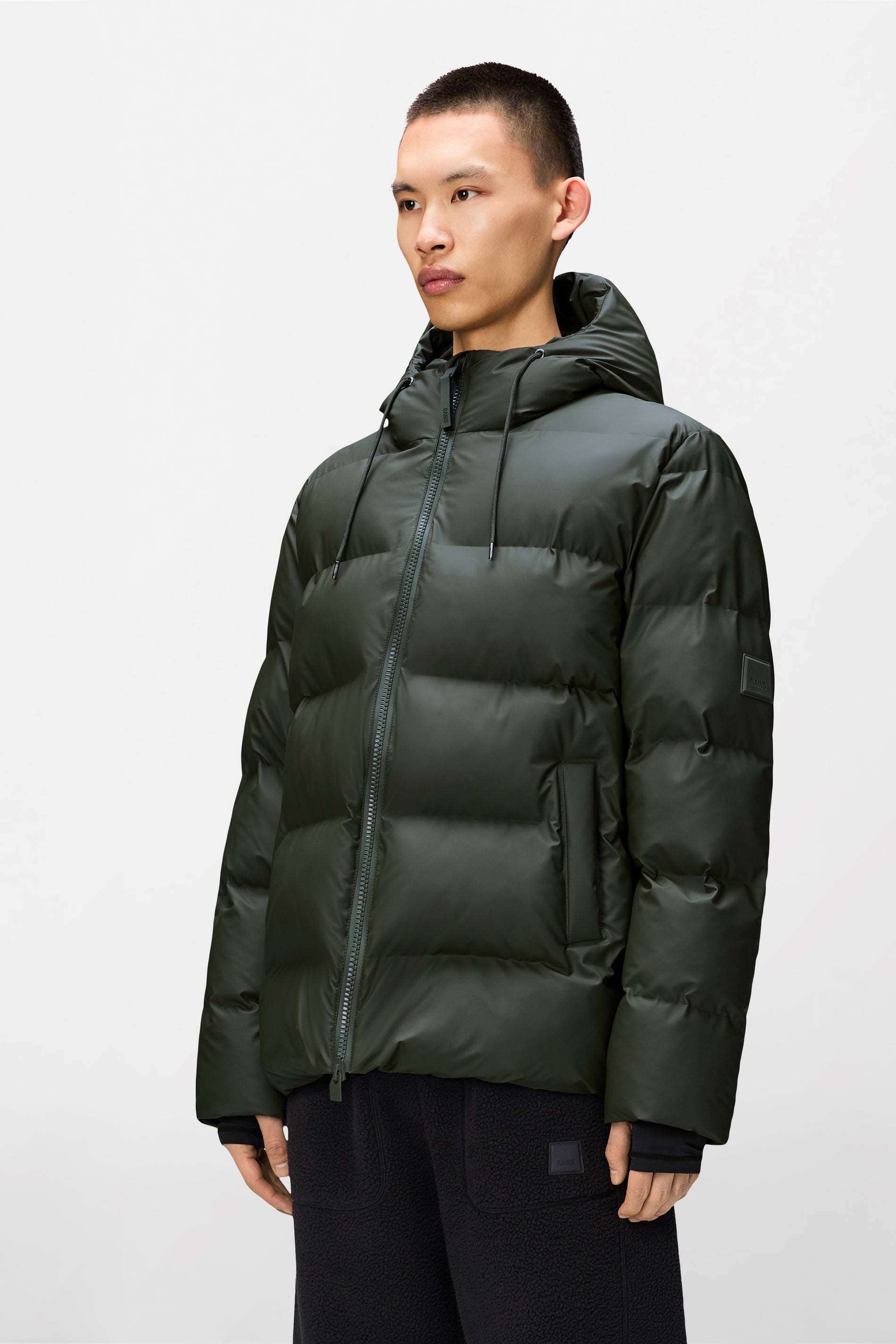RAINS Alta Puffer Jacket Green Jacket