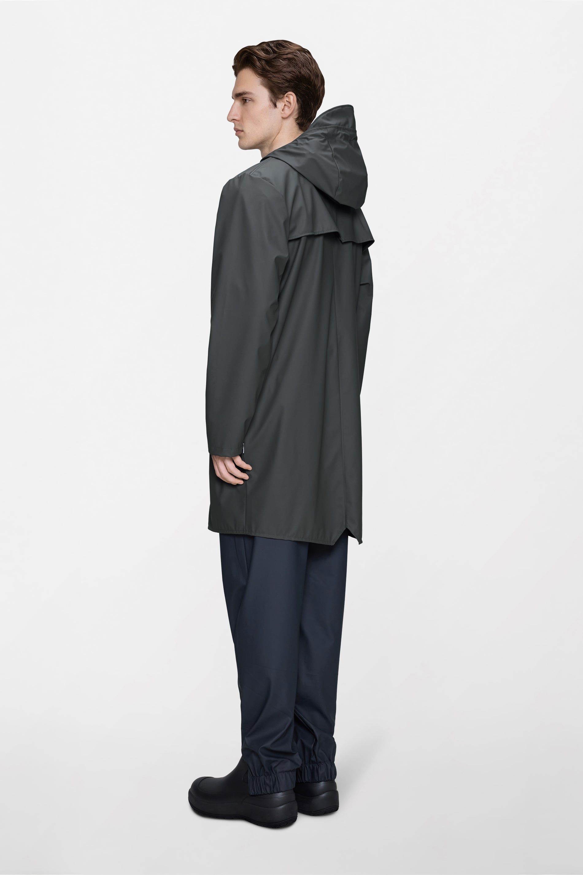 RAINS Long Jacket Dark Grey Jacket