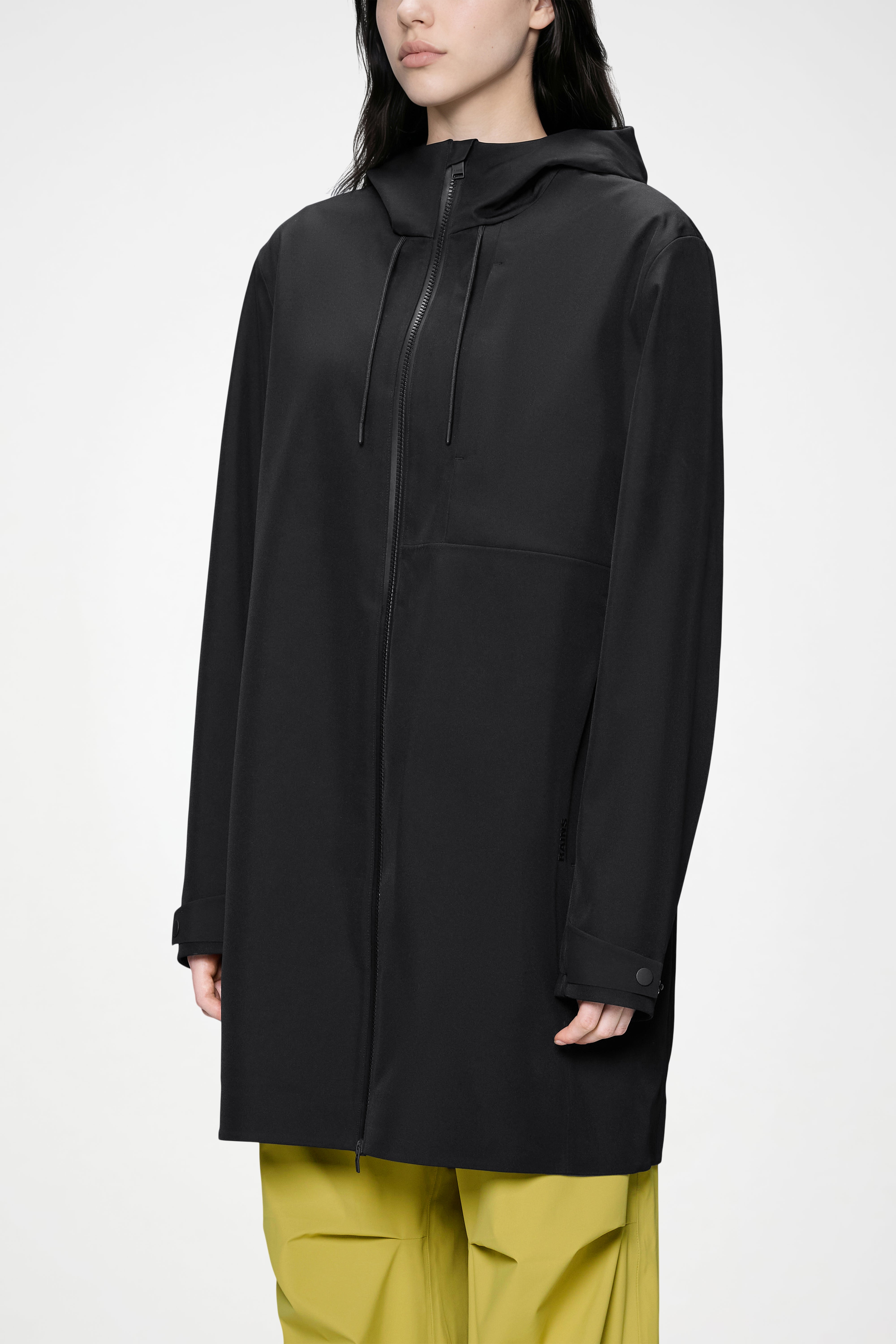 RAINS Suva Softshell Long Jacket Black Jacket