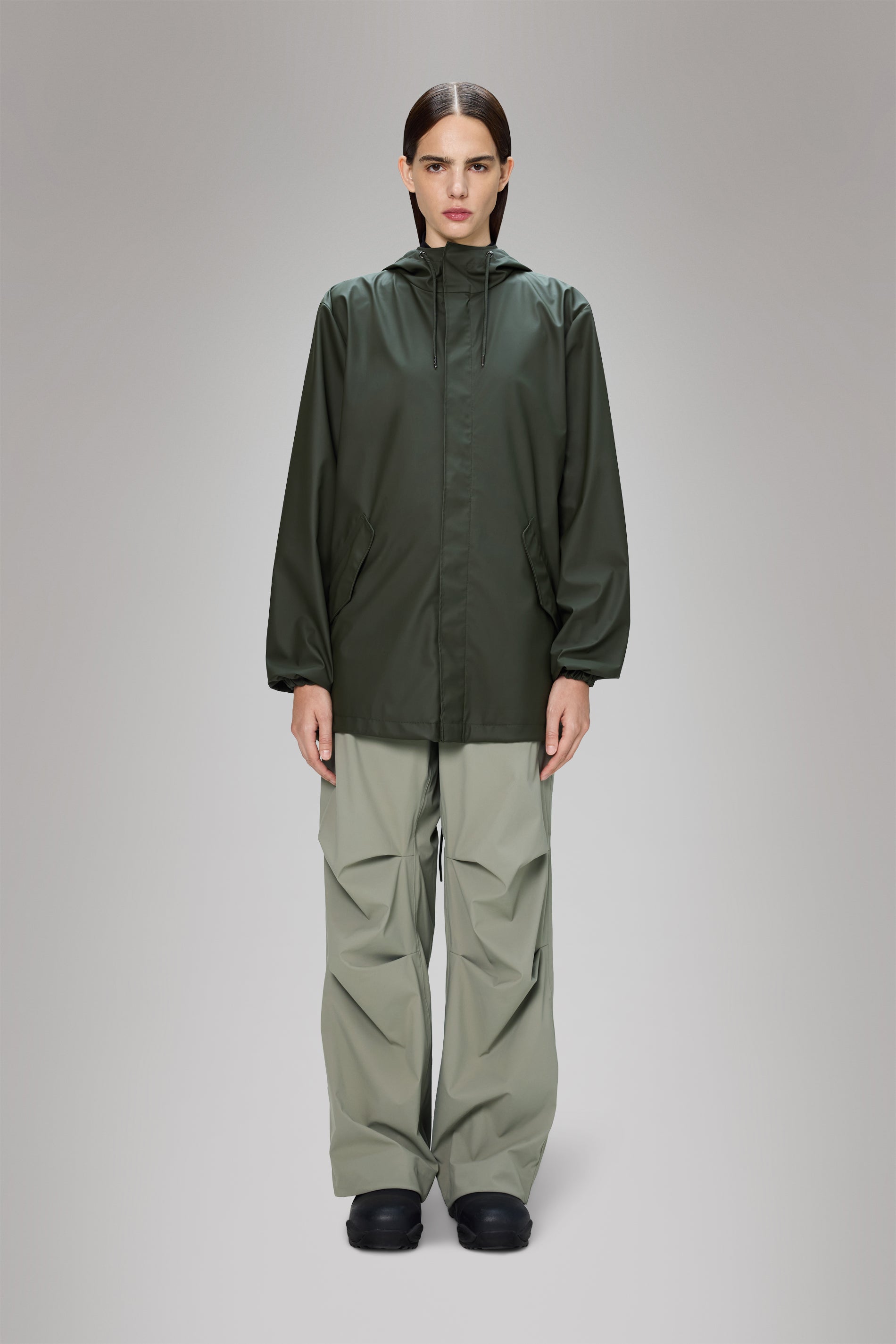 RAINS Fishtail Jacket Green Jacket