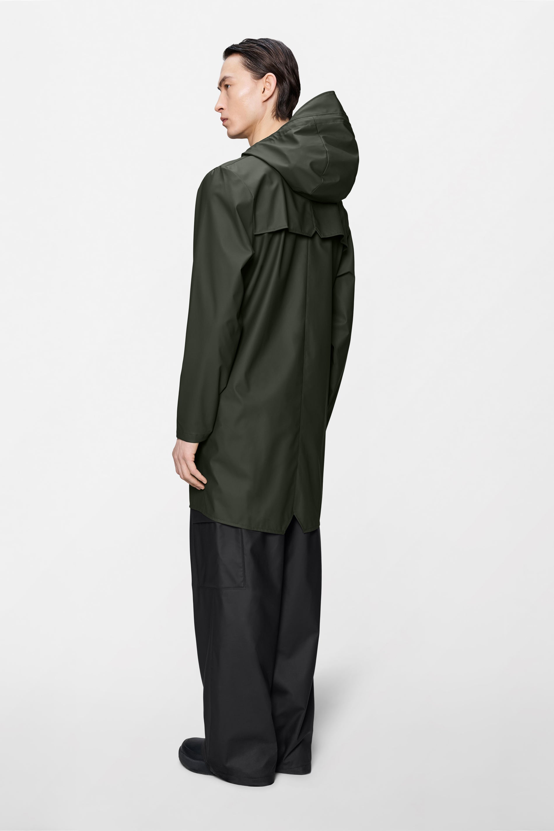 RAINS Long Jacket Green Jacket