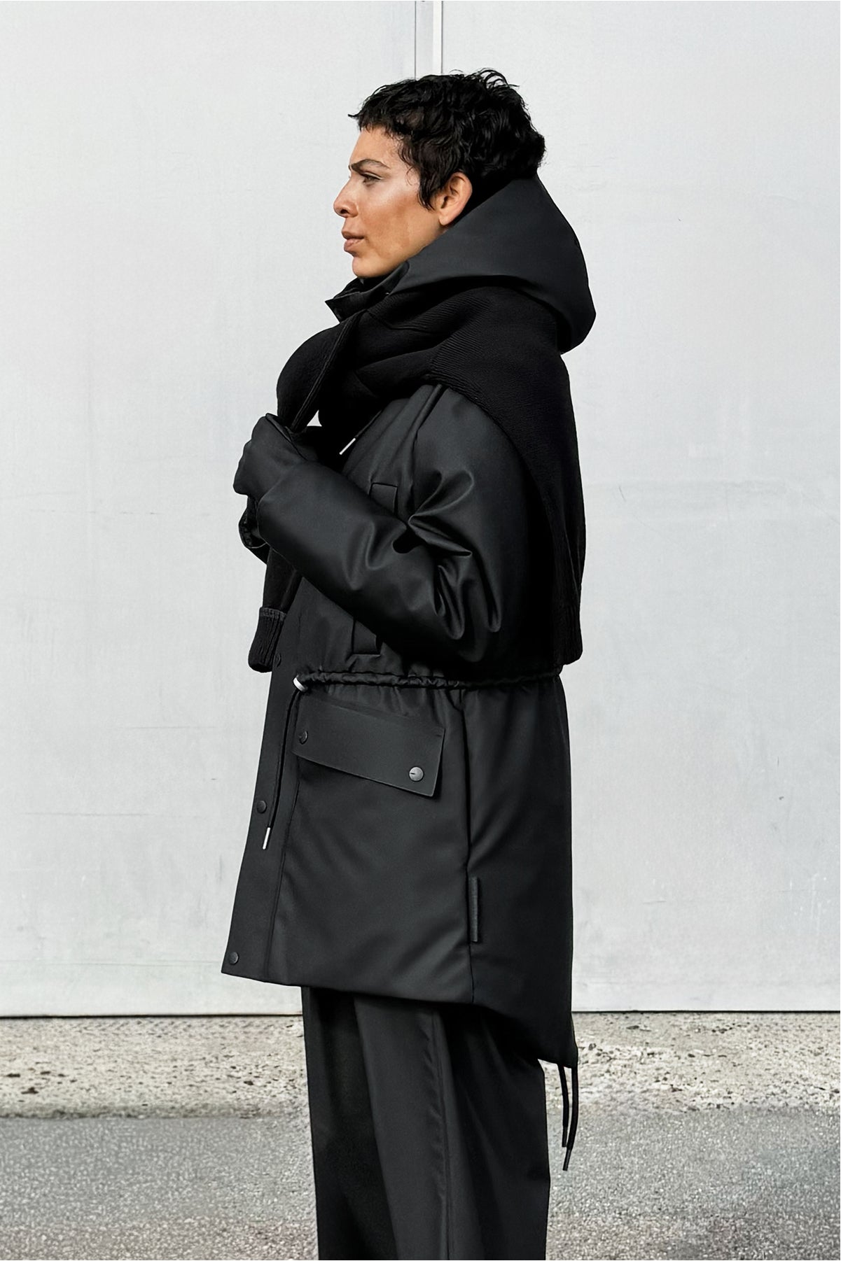 Rains Nome String W Parka Black Jacket