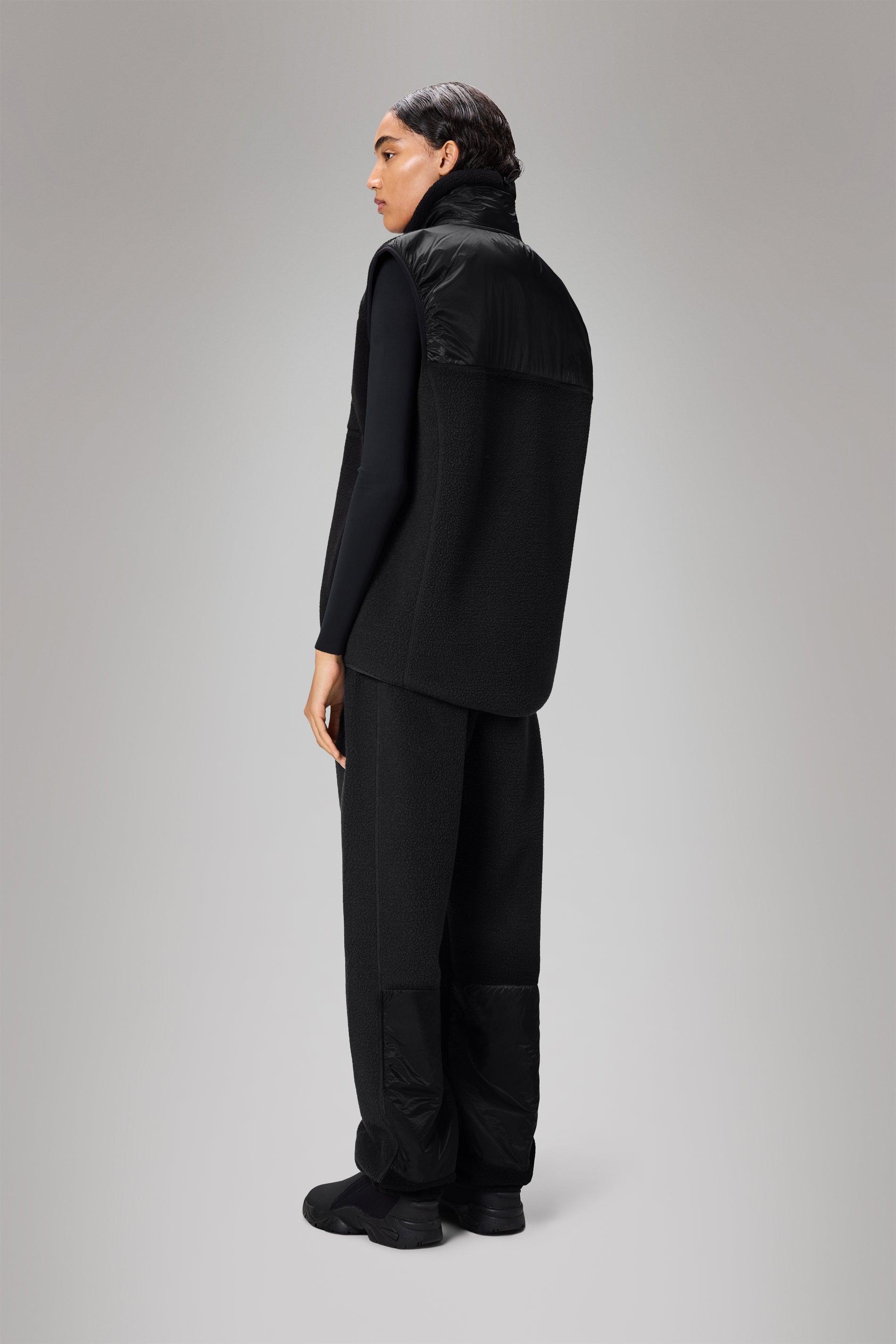 RAINS Yermo Fleece Vest Black Vest