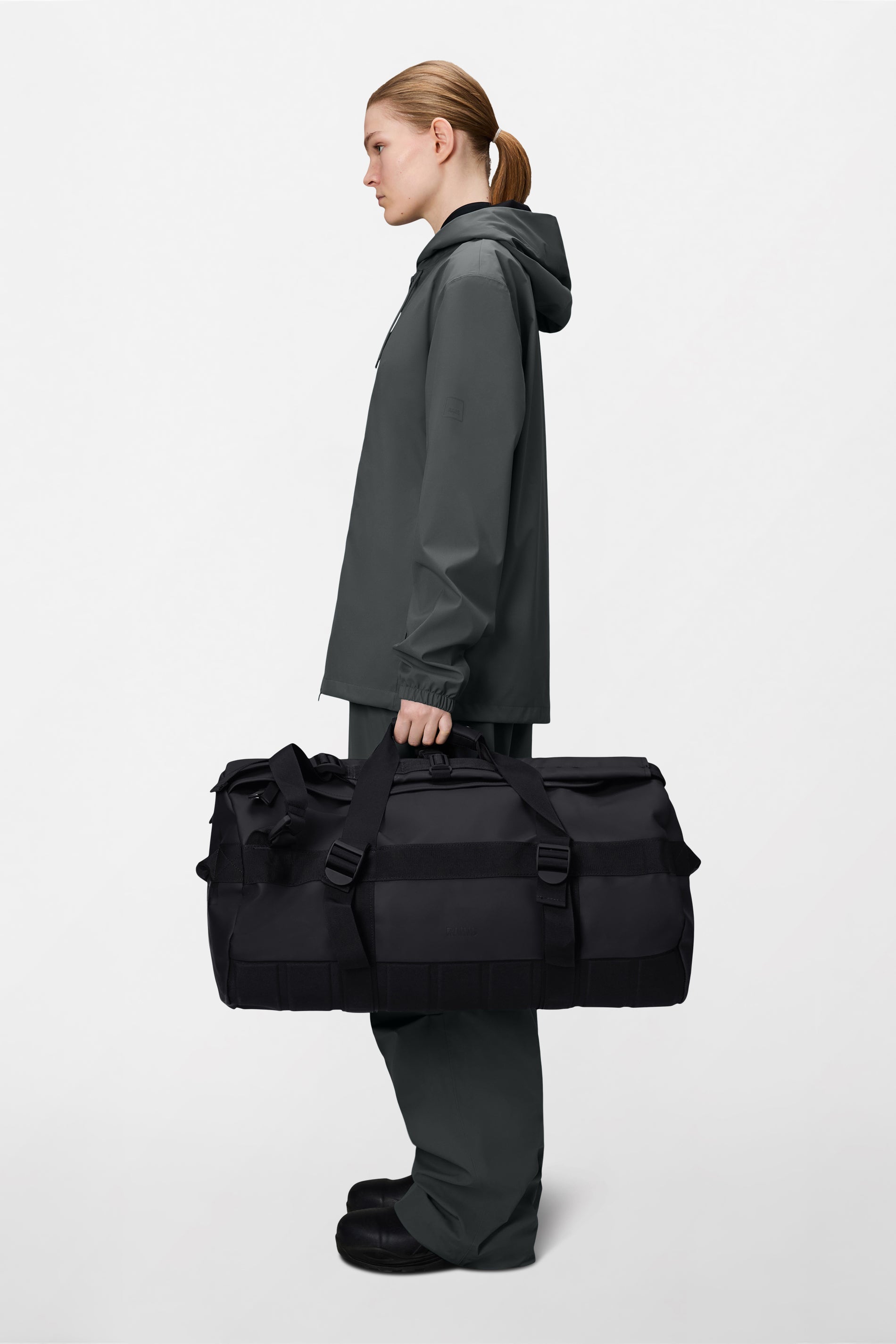 RAINS Texel Duffel Bag Black 68L H34 x D34 x W62 cm Duffel
