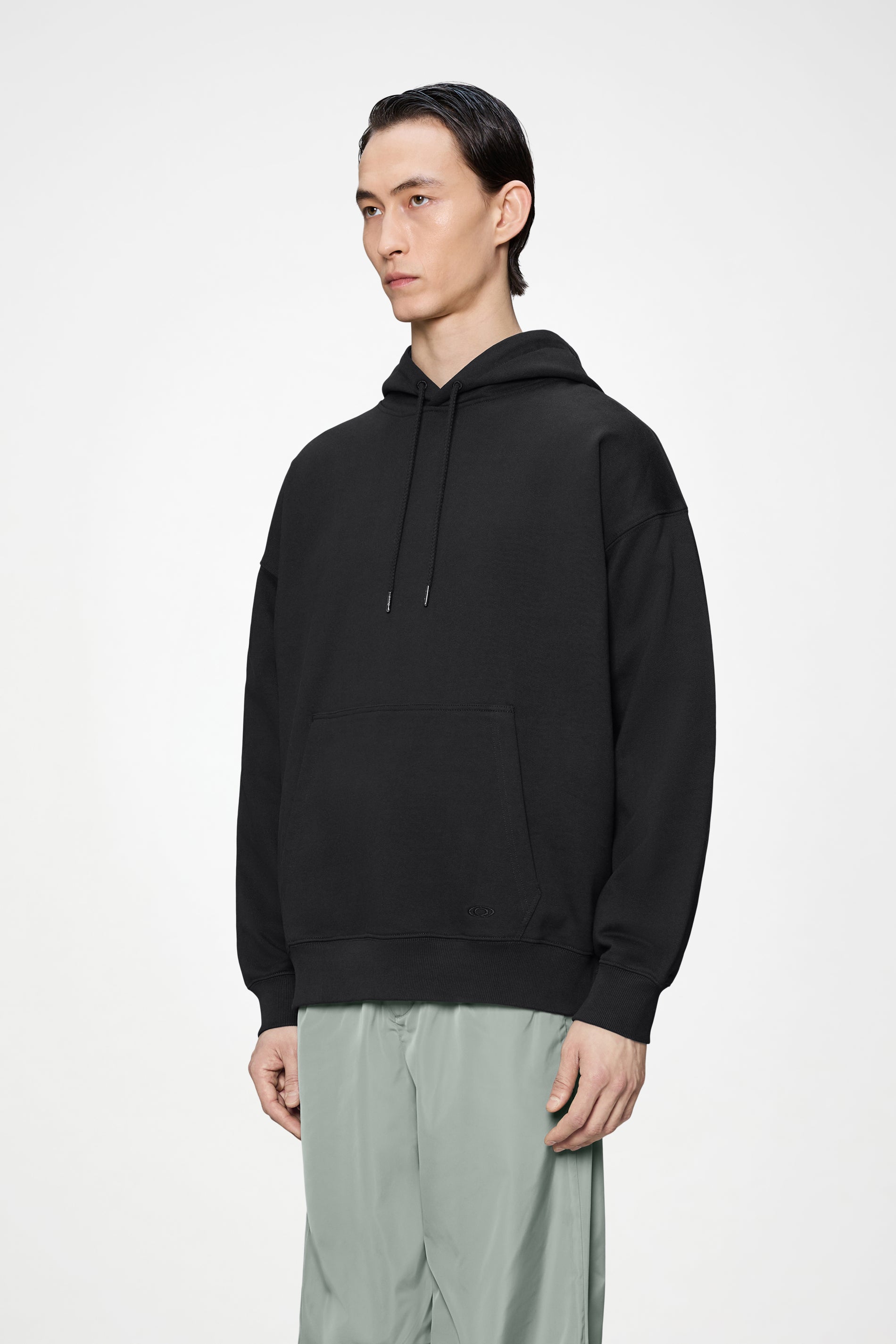 RAINS Classic Hoodie Black Long Sleeve