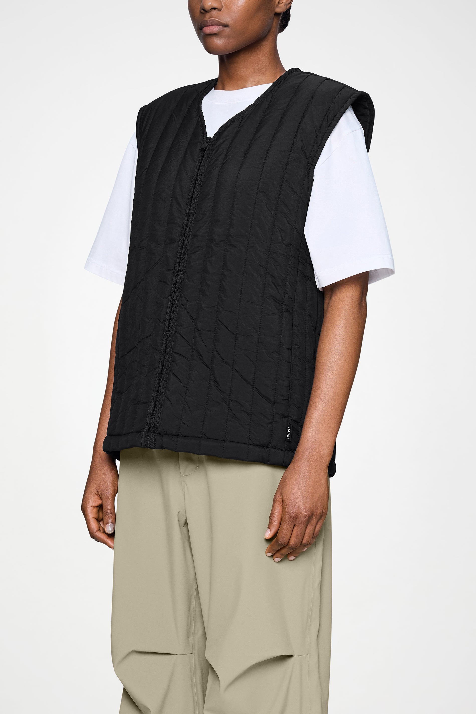 RAINS Banja Liner Vest Black Short Sleeve