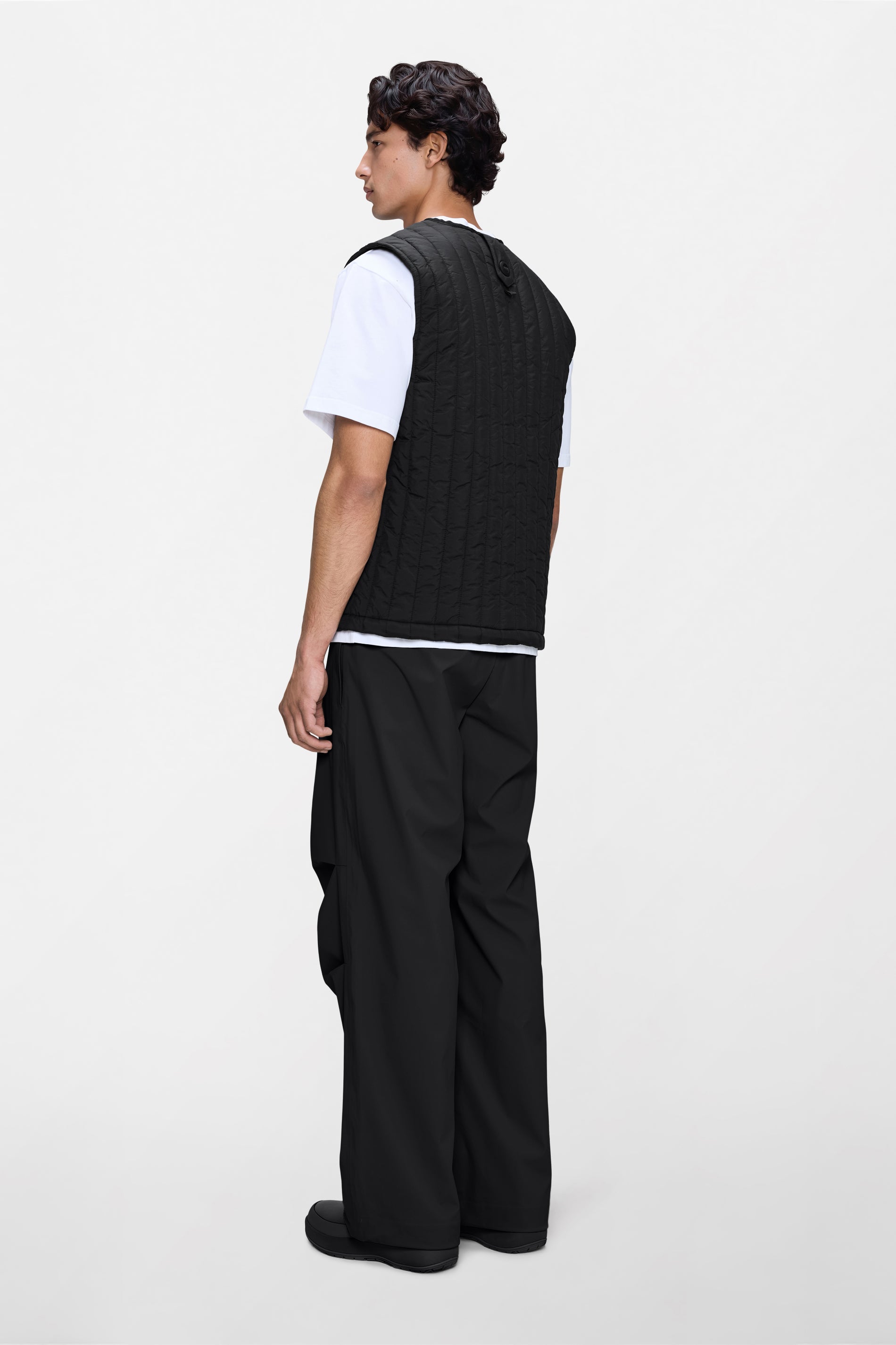 RAINS Banja Liner Vest Black Short Sleeve