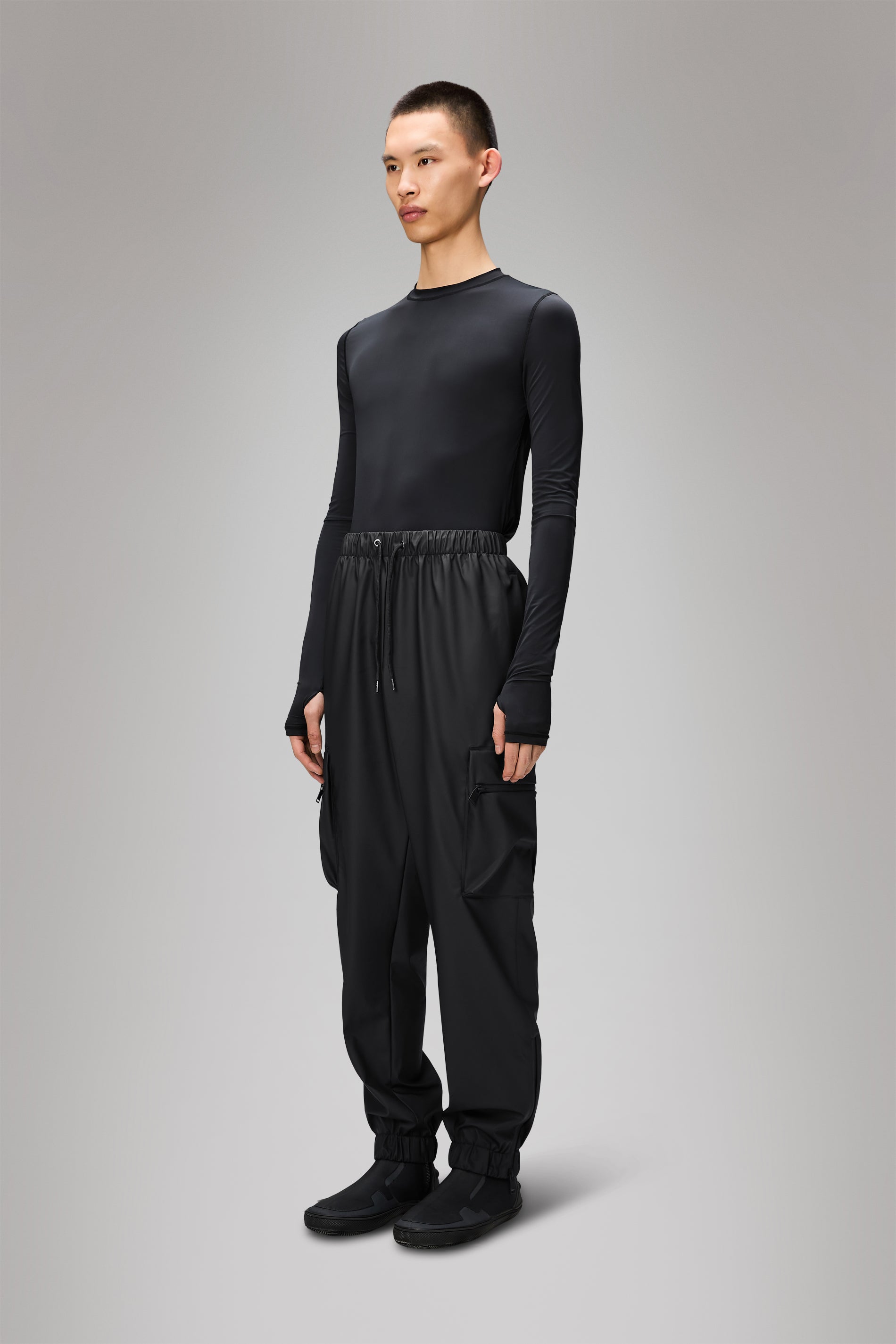 RAINS Cargo Rain Pants Regular Black Pants