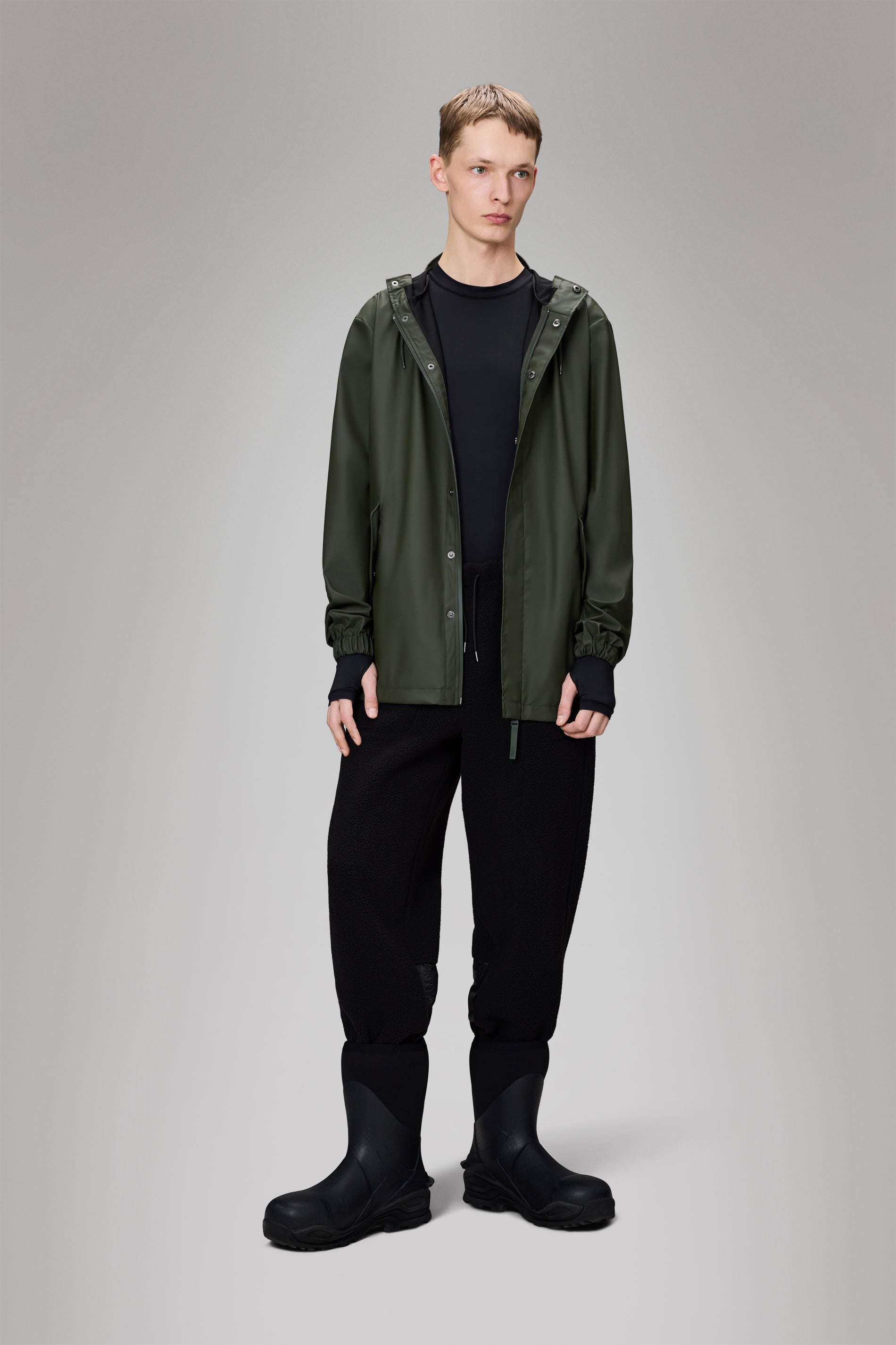 RAINS Fishtail Jacket Green Jacket
