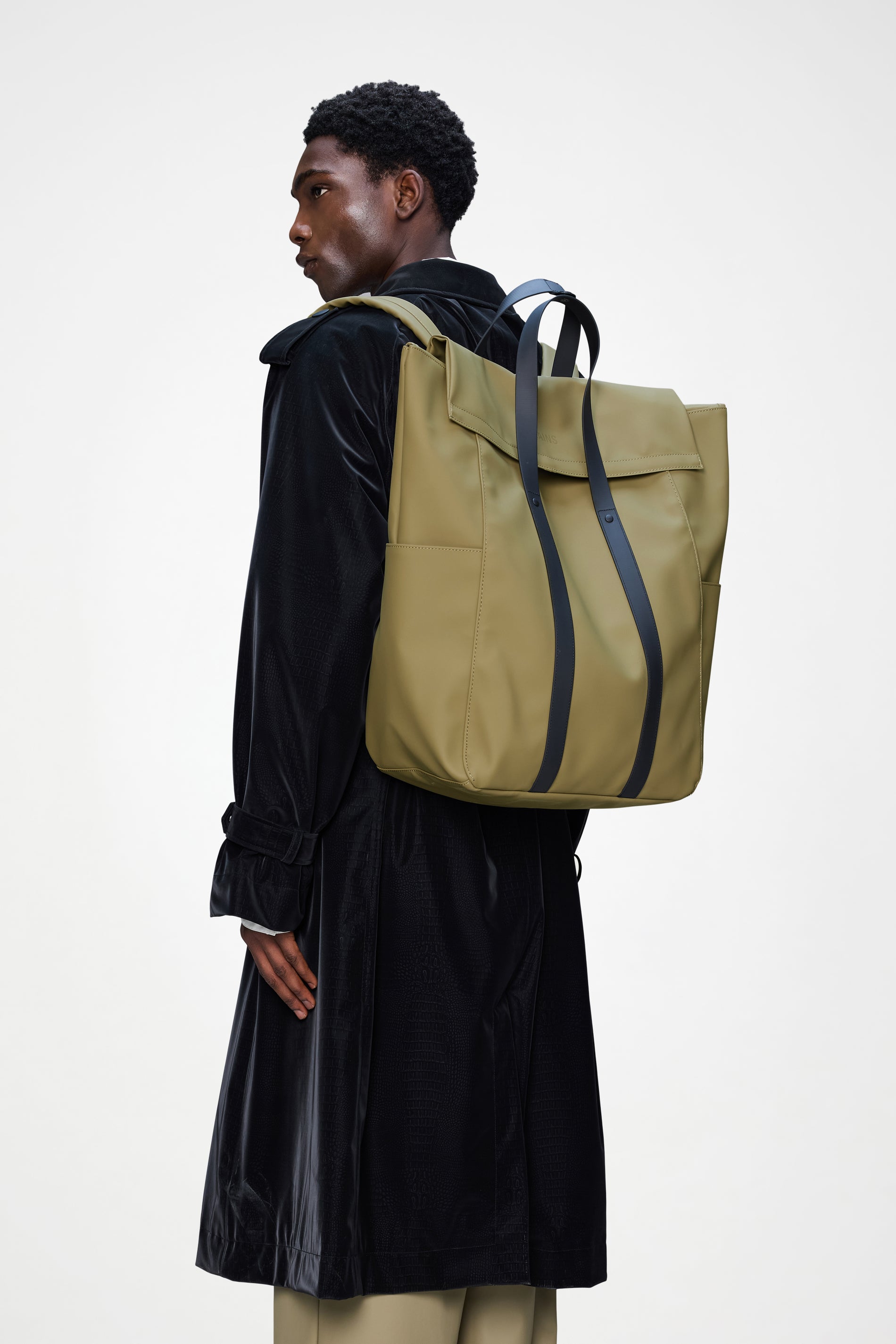 RAINS 2 Way Tote Bag Large Fawn Tote