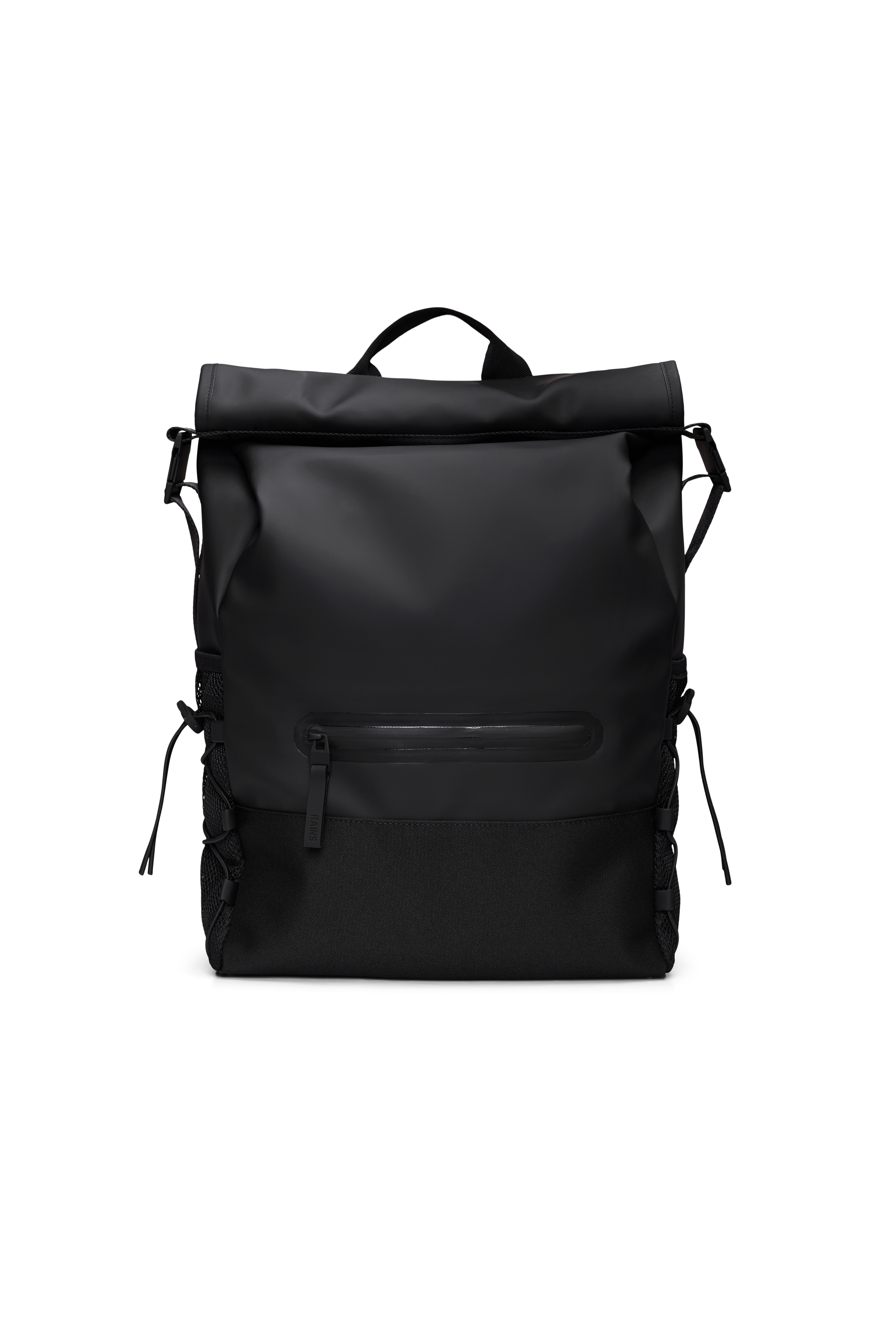 RAINS Trail Mountaineer Rolltop Black Backpack