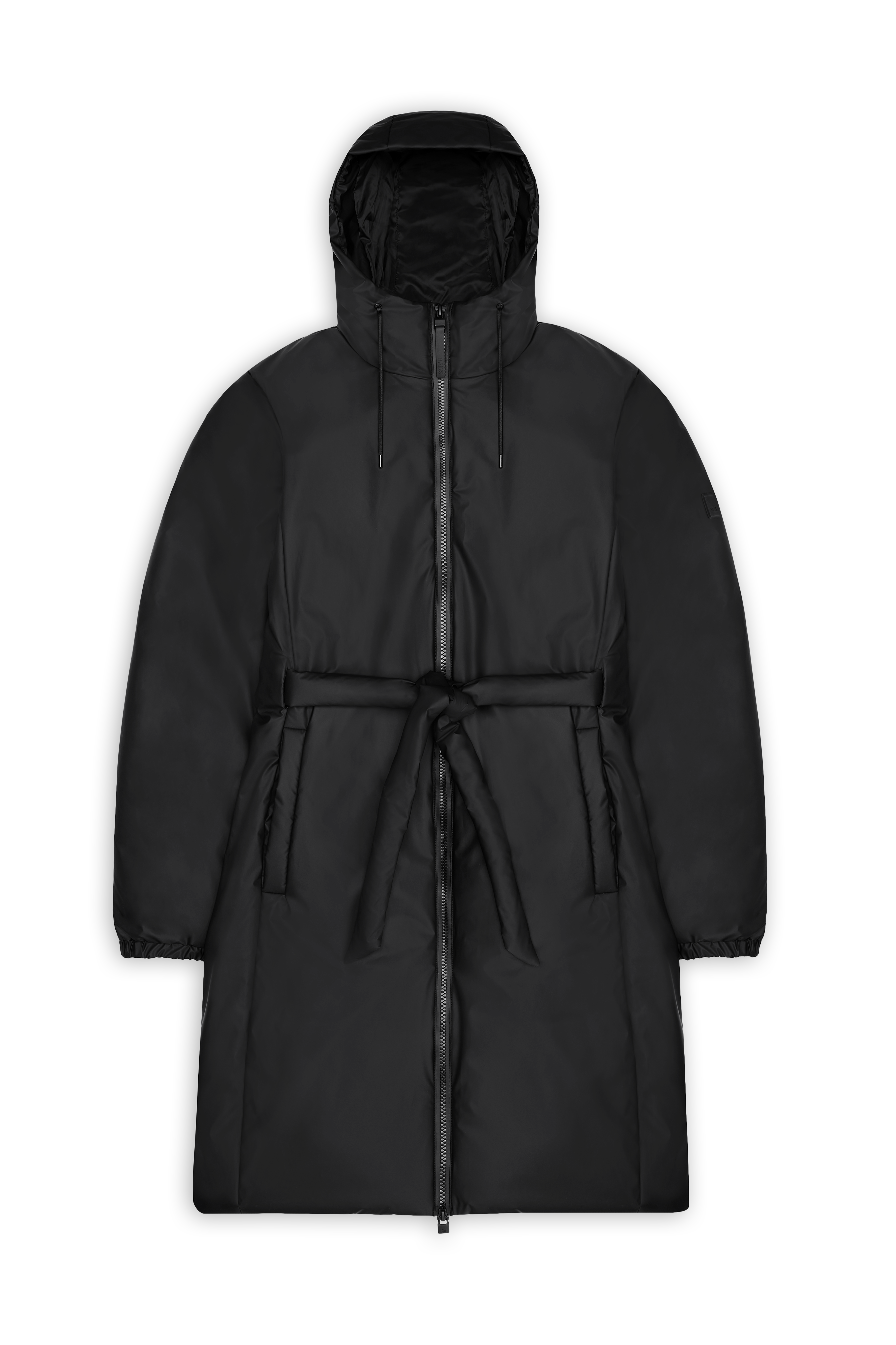 RAINS Lohja Long Insulated Curve Jacket Black Jacket